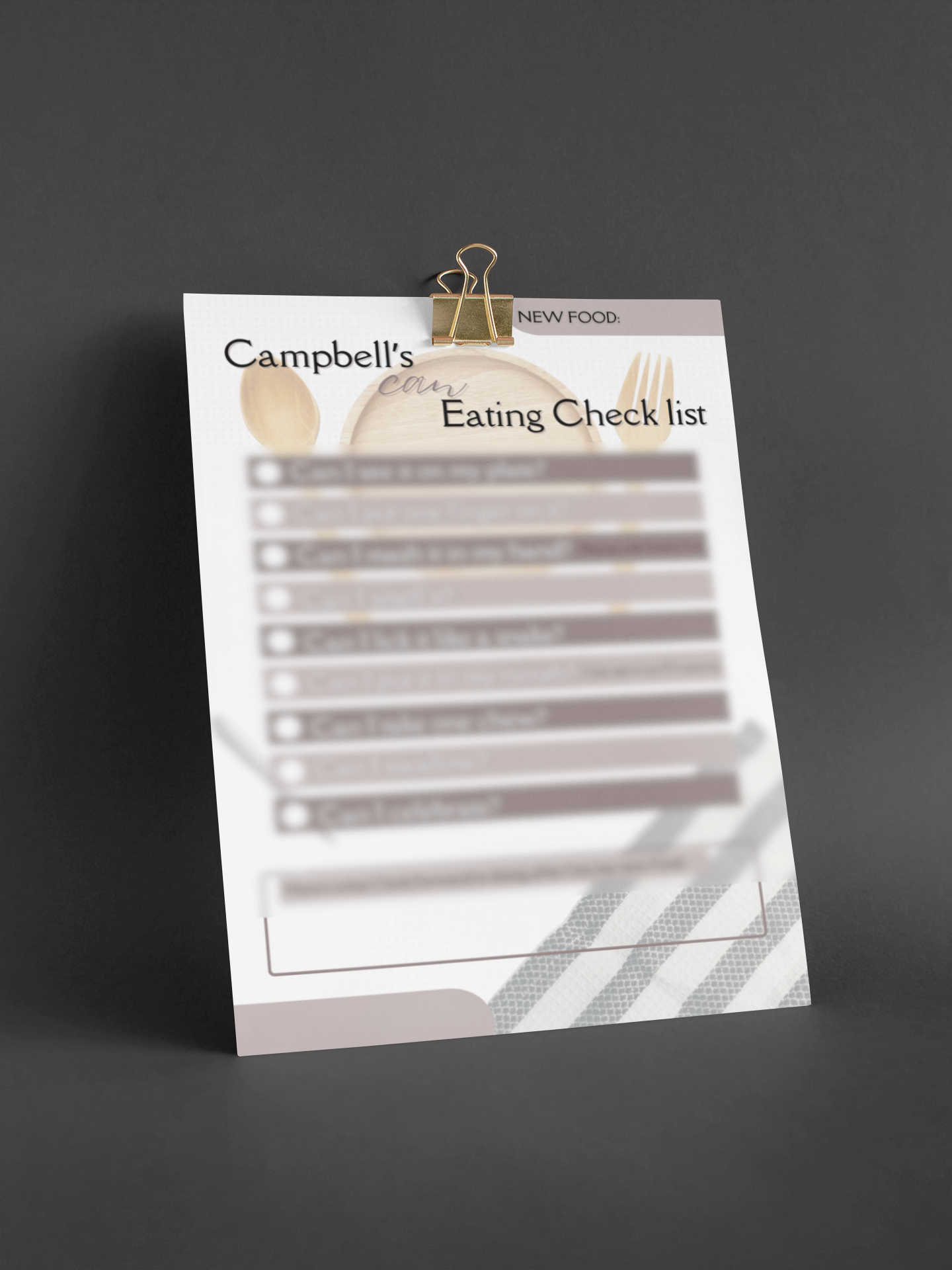 CAMPBELL'S CAN EATING CHECK LIST (Black)